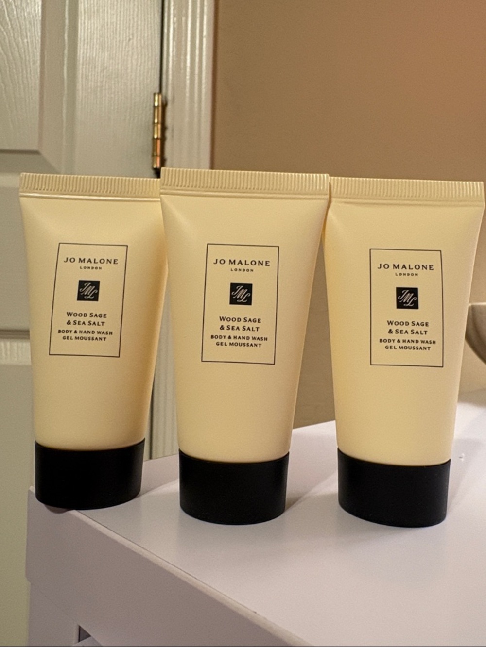 NEW Set Of 3 Jo Malone Wood Sage & Sea Salt Body & Hand Wash